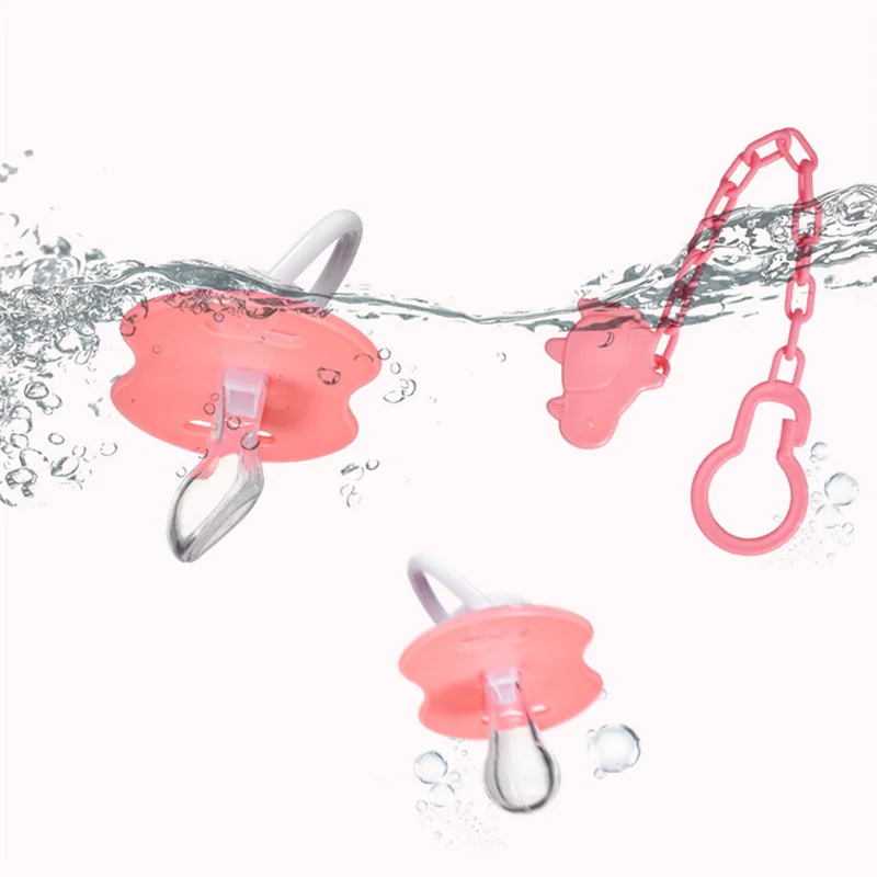 3 In 1 Pacifiers for Babies Set 2 PCS Silicone Nipple + Pacifier Clip Newborn Baby Chew Toy Dustproof Storage Box Baby Goods silicone pacifier pacifier clip pacifier set baby pacifier
