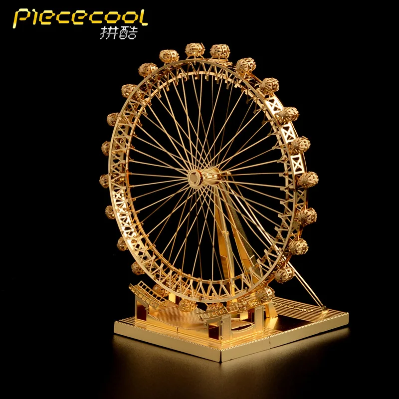 Piececool Металл DIY собранная известная архитектурная модель 3D нанометровая головоломка колесо обозрения