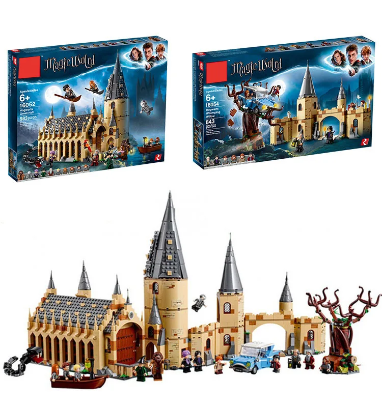 

Building Block 16052 Compatible Legoinglyss Castle Movie 75954 Great Wall House Harry Magical Fantasy Realm Christmas gifts kids