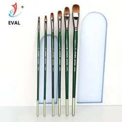 Eval Professional High-Grade Weasel Hair Oil Painting Brush Filbert tongue peak row acrylic Paint Brushes Set Drawing Artwork