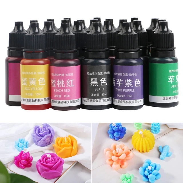  Candle dye - 18 Colors Liquid Oil-Based dye for Candle Wax,  Vivid Candle Color for DIY Candle Making, Highly Concentrate Natural Candle  Color