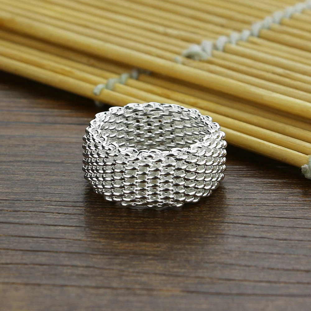 Женское кольцо из серебра 925 пробы с плетением|ring female|925 sterling silver ringring |