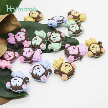 

Rodent Silicone Beads Lion 5pc Mini Baby Teether DIY Pacifier Chain Accessories BPA Free Teething Necklace Toys For Kids Itymama