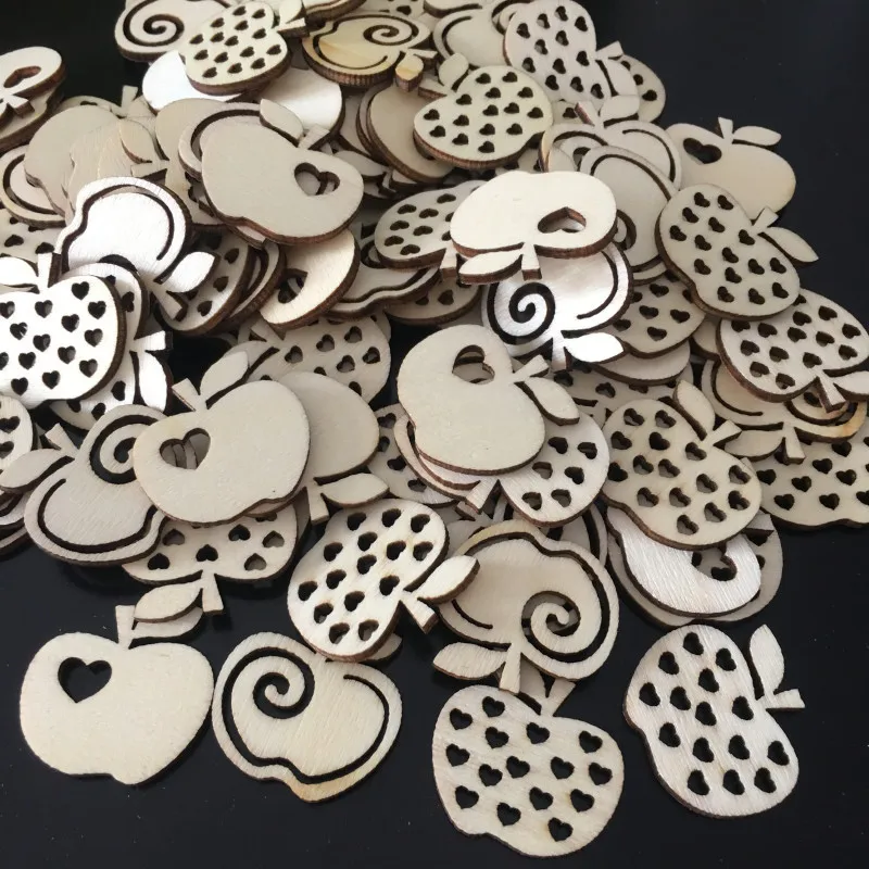 50pcs Fruit Wooden Kids Birthday Party Supplies Diy Scrapbook Craft Wedding Decoration Valentine'S Day | Дом и сад
