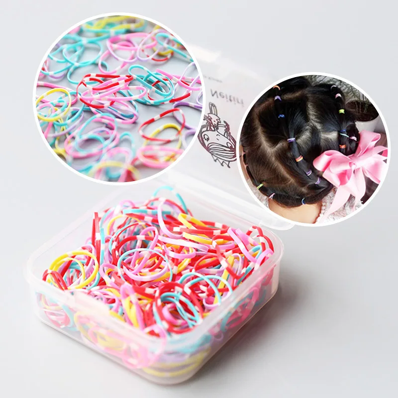 

Yellow Chick Korean-style Children Rubber Band Import TPU Hairband Baby for Tying Hair Belt Tire Boxed Girls Head