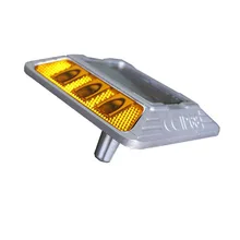 6 шт. светодиодный светильник алюминиевый солнечный дорожный Стад с хвостовиком, большой размер Солнечный Дорожный Стад для безопасности дорожного движения