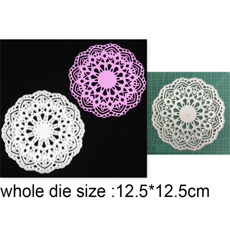 

Craft metal cutting dies cut die mold Lace Circle Frame Decoration Scrapbook paper craft knife mould blade punch stencils dies