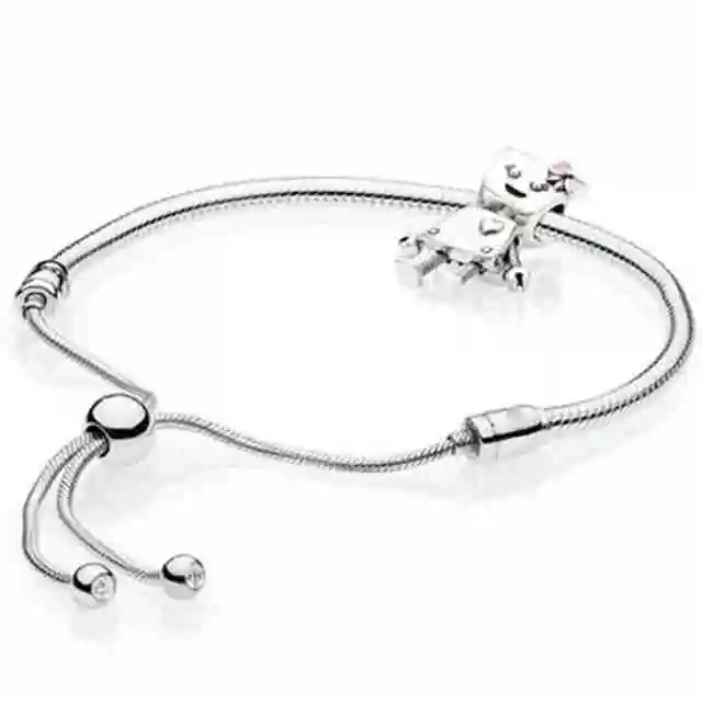 

Keris Store 100% 925 Sterling Silver Brand New 1:1 Passion Charm Robot Bracelet Set Free Shipping