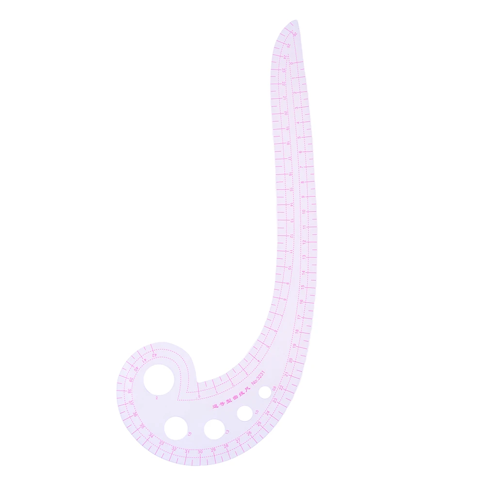 Multifunctional Sewing Tools Soft Plastic Comma Shaped Curve Ruler Styling Design Ruler French Curve 30 X 11cm Curve Ruler