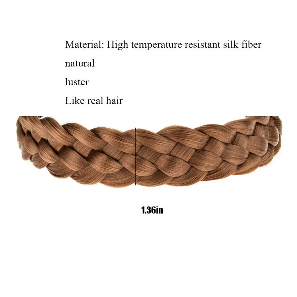 JAYCOSIN Accessory Trendy Wild Lady Synthetic Wig Braided Hair Band Design Simple Elastic Twist Headband Princess Hair 1217#2