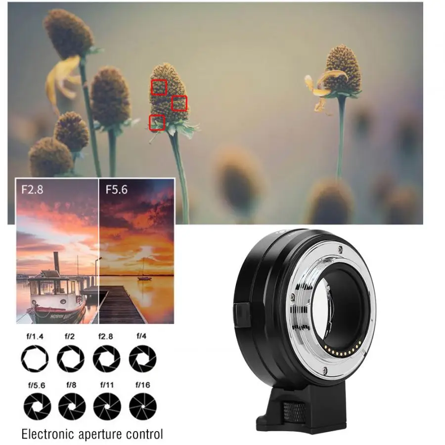 Commlite EF-FX адаптер управления диафрагмой автофокуса для объектива Canon EF/EF-S для крепления камеры Fujifilm X