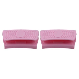 Pink Высокое качество, 1 пара силиконовых прихваток для духовки, термостойкие прихватки, кухонные перчатки, принадлежности для барбекю, гриля, микроволновой печи, выпечки - Цвет: Pink