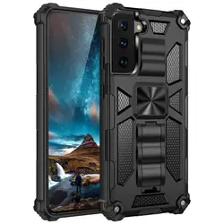 Hidden Magnetic Kickstand Shockproof Armor Case Cover for Samsung S26 Plus (Black)