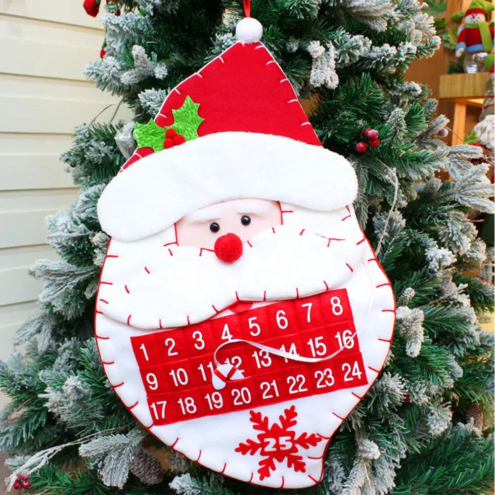

New Flannel Indoor Old Man Home Tree Decoration Fashion Advent Christmas Craft Funny Party Snowman Gift Hanging Calendar Kids