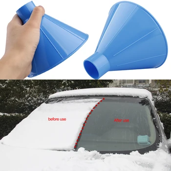 

1 Set Cone Shaped Funnel Round Scrapers Cleaning Snow Tool Auto Car Magic Window Windshield Ice Scraper for Remove Snow Shovel05