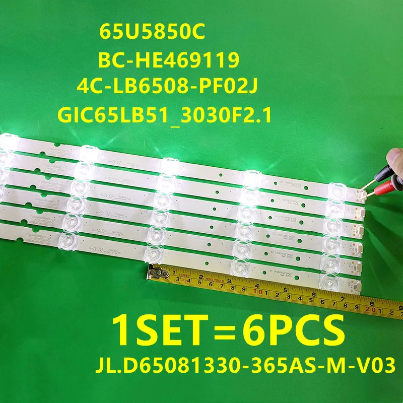KIT 10 BARRE STRIP 6 LED PER TV 50 TCL LB1110 LB1109 CL 50C715 3030FC 6X2(A)(B
