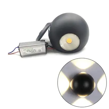 

Outdoor Wall Sconces LED Modern Exterior Light Fixtures Waterproof Black Round