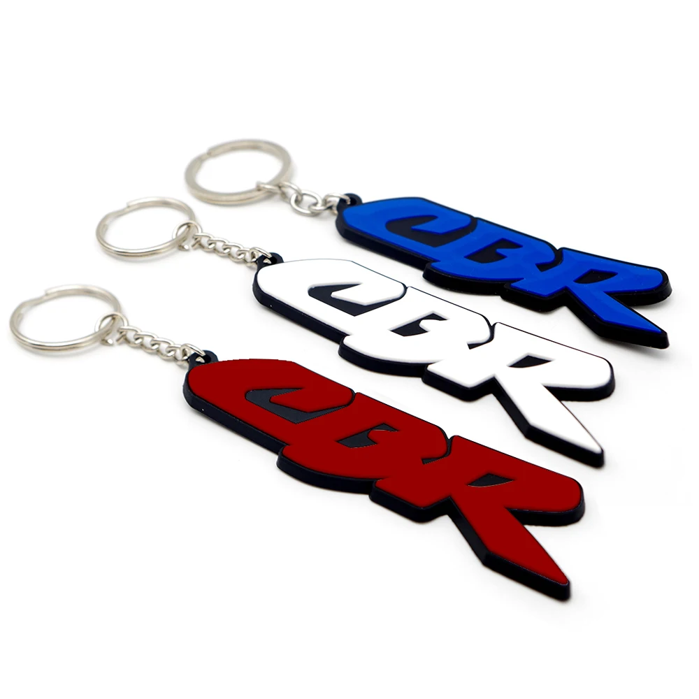 

Motorcycle 3D Rubber Keychain Key Ring For honda cb190r cbr f4 shadow aero 750 shadow 600 ruckus cbr600f4i lead cb600 hornet