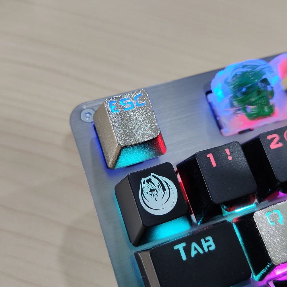 Серебристая металлическая подсветка ESC Keycap для Cherry Mx Switch Механическая игровая
