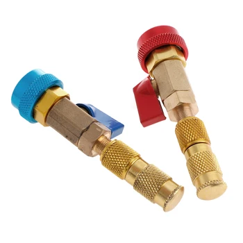

Air Conditioning R134A Valve Core High Low Pressure Quick Remover Installer Tool Y98C