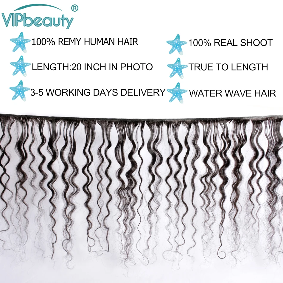 Vip beauty, перуанские волнистые человеческие волосы, 3 пряди, с закрытием, волосы remy для наращивания, волнистые волосы, пряди на шнуровке