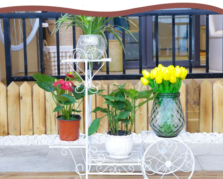 Flower Shelf Multi-storey Indoor Wrought Iron Green Flower Pot Rack Floor-standing Living Room Hanging Orchid Meat Balcony Rack