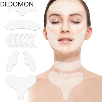 

11 Pcs Reusable Silicone Chest Pads,Silicone Neck Pad Forehead Pad Set Cleavage Pad Eye Mask Cheek Stick Facial Care Tools