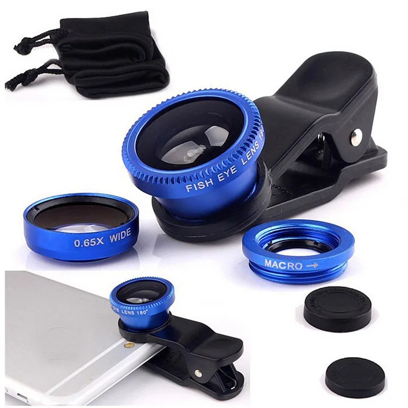 Universal Photography Camera Mobile Phone Accessories Wide Angle Macro Fisheye Lens Kits for iPhone Samsung Smartphone | Мобильные