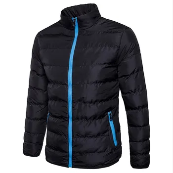 

Jacket Men Autumn Winter Style Padded Cotton Jacket Long Sleeve Standing-collar Coat New Men Boy Baseball Jacket Men #911