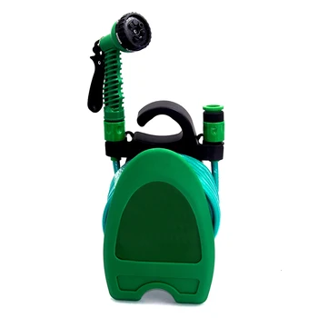 

Portable 10m Outdoor Camping Wall-mounted PVC Water Pipe Rack Set Garden Plants Car Wash Watering Hoses with Spray Gun