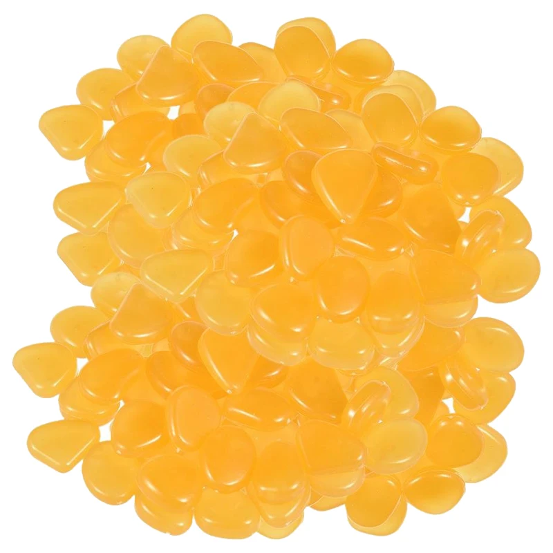 Orange yellow Светящиеся камни 100/200/300/500 шт путь камни светится в темноте садовые камни дорожки аквариумные растения шланг для полива огорода, двора, Декор - Цвет: Orange yellow