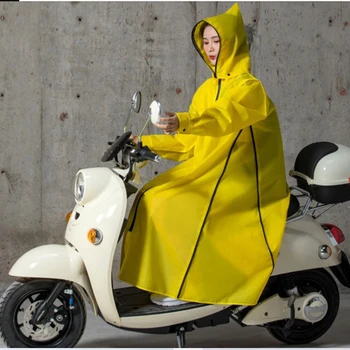 

Women's Waterproof Rainjacket Men Long RaincoatRainwear Trench Coat Hooded Zipper Motorcycle Style Hiking Poncho Rain Jacket