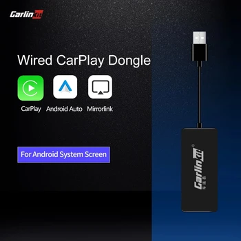 

Carlinkit USB CarPlay Dongle/Android Auto for Android Car Android Multimedia Player iPhone Android phone Wired Autokit Black