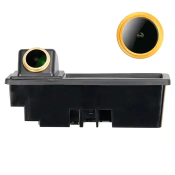 

Misayaee Golden HD 1280x720P Car Rear View Backup Camera Trurk Handle for Audi A4 B7 2005-2008 AUDI A3 2009-2015 A6 4F Q7 4L0