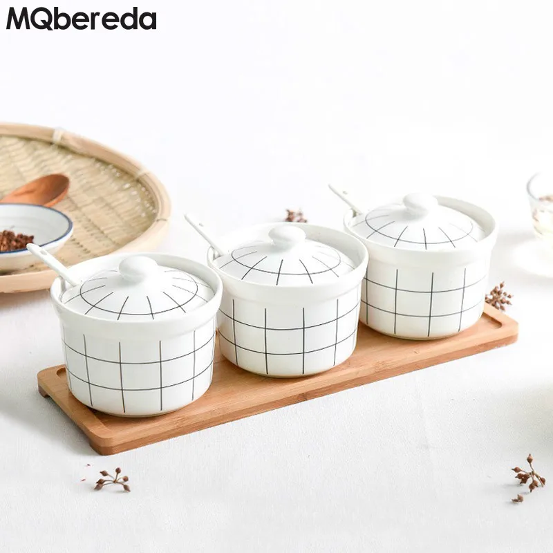 3 шт. Набор японский керамический набор коробок для приправ соляная банка креативный резервуар для соли Бытовая кухонная утварь кухонные принадлежности