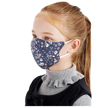 

Kids Anti Pollution Dust Cotton Mouth Valve Masks 2pc PM2.5 Filter Paper Child Cartoon Cloth Face Cover Mask Reusable Washable