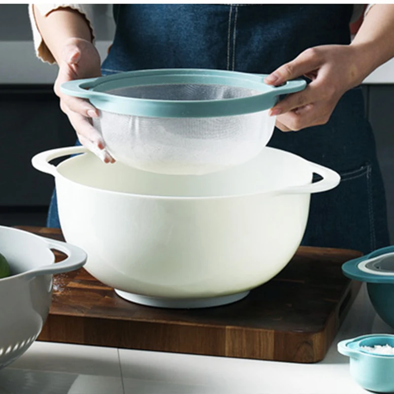 8 шт. TRP PP мерные ложки сливная корзина миски Органайзер Домашний для хранения выпечки кулинарные кухонные принадлежности для Vagetable