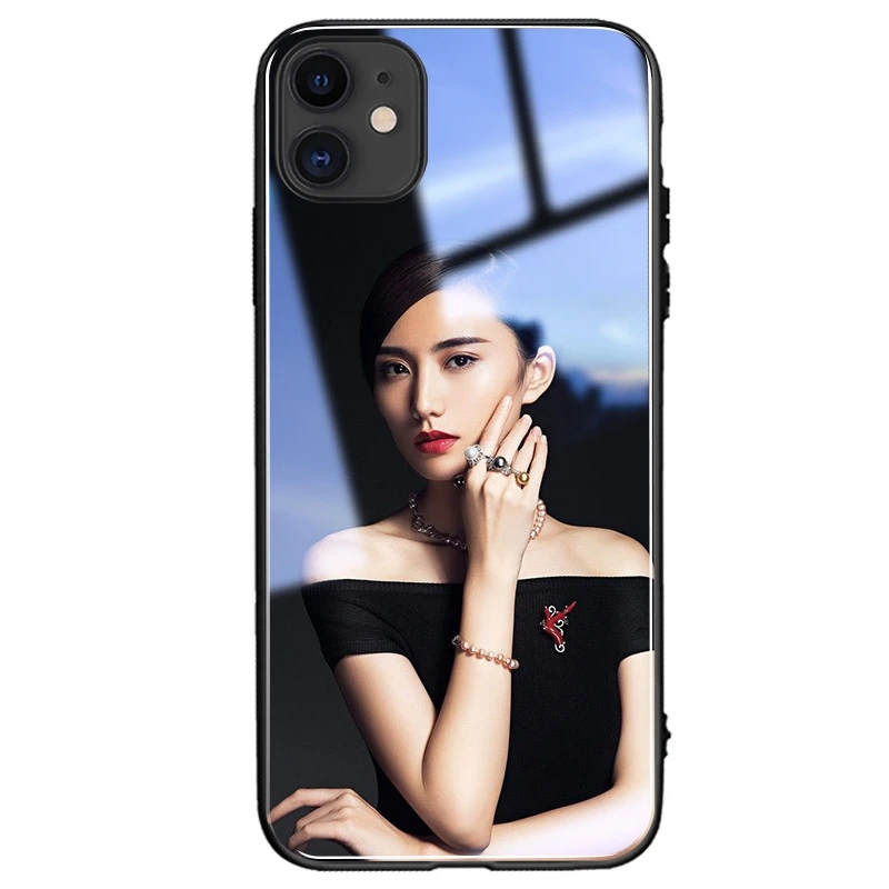 Пользовательские фото закаленное стекло чехол для iPhone 12 Pro Max Mini 11 XS XR SE X 8 7 Plus 6 6s