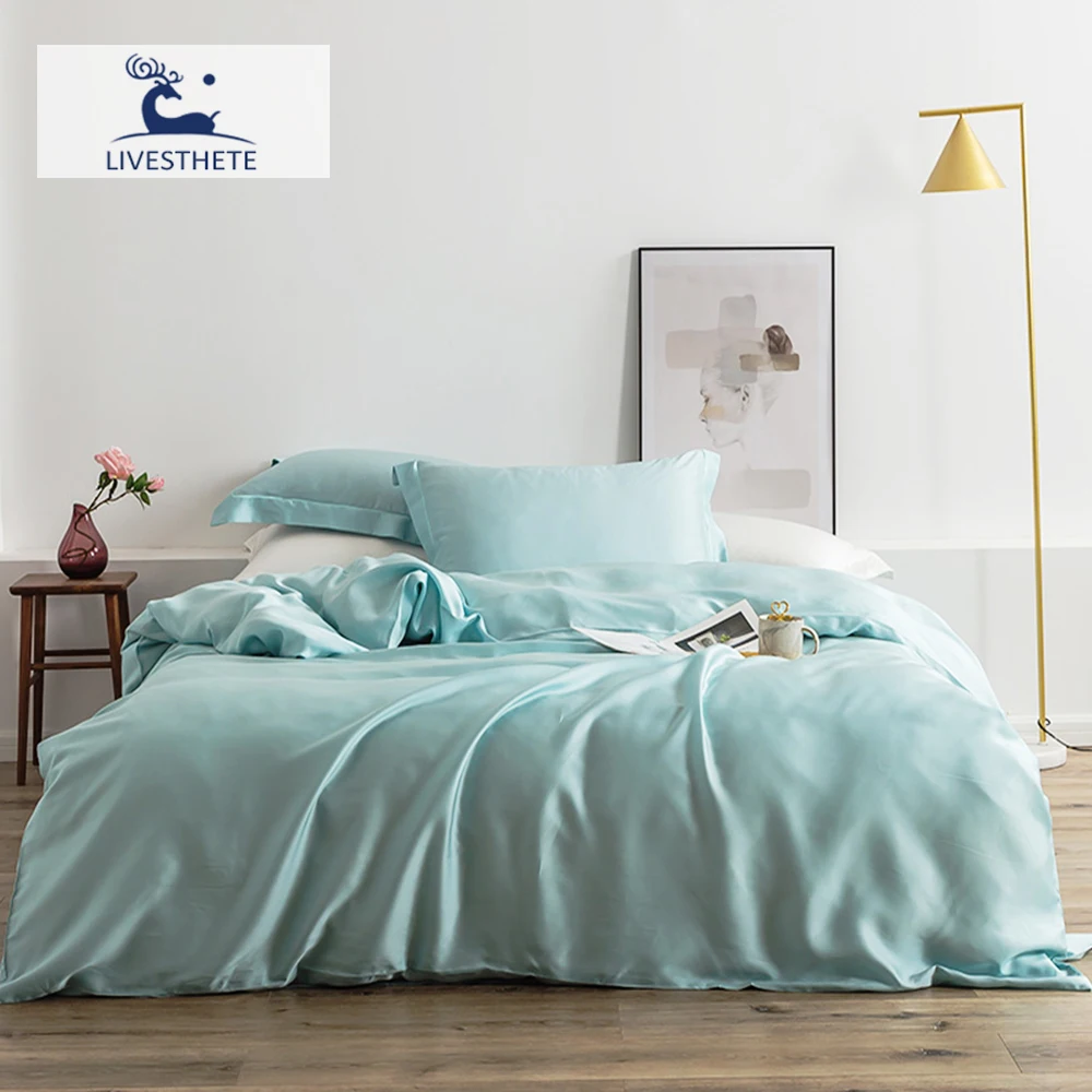 Liv-Esthete Luxury 100% Silk Bedding Set Top Grade Beauty Sleep Duvet Cover Double Quuen King Flat Sheet Pillowcase Home Textile | Дом и сад