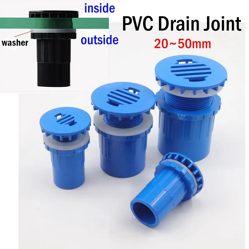 20/25/32/40/50mm ID PVC Fish Tank Drain Pipe Connector Water Tank Joints Fitting 