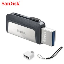 SanDisk usb 128 ГБ SDDDC2 Экстремальная высокая скорость type-C USB3.1 двойной OTG USB флеш-накопитель 64 ГБ флеш-накопители 16 Гб 150 м/с флешки 32 Гб