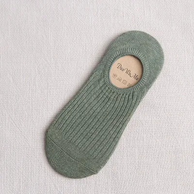 AOMU/японские хлопковые летние новые тонкие женские носки однотонные невидимые носки короткие плетеные носки ручной работы для девочек - Цвет: 3