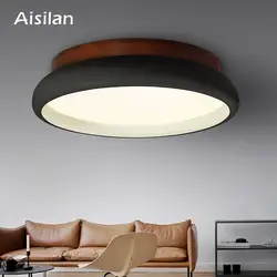 Aisilan светодиодный потолочный светильник Nordic стиль гостиная освещение приспособление спальня кухня, Прихожая Деревянный лампа с накладным