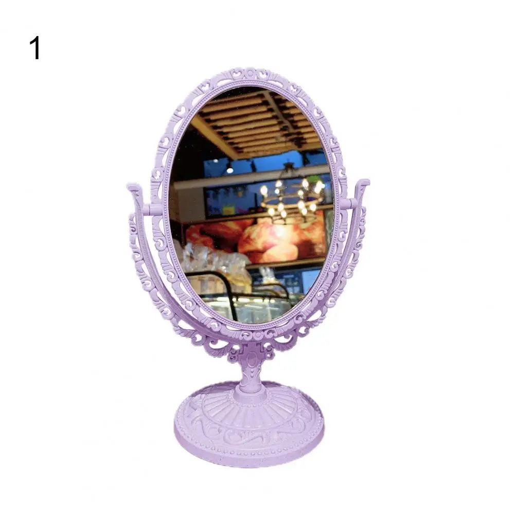 Cosmetic Mirror Functional Durable Desk Type Vintage European Style Makeup Mirror for Makeup Pocket Compact Mirrors
