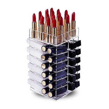 

Acrylic Rotating Cosmetic 64 Lipsticks Tower Organizer