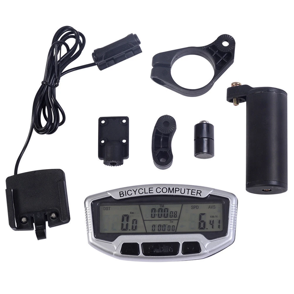 

Bike LCD Backlight Automatic Wake-up Multifunctions Cycle Computer Wireless Plastic Bicycle Odometer Speedometer