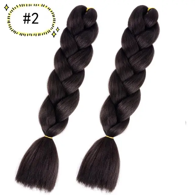 Jumbo Braiding Hair Extensions Kanekalon Braiding Hair 24 Inch Ombre Multiple Tone Colored Synthetic Hair for Women 2