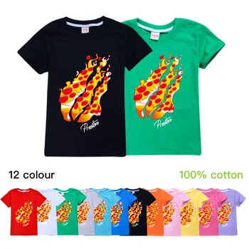 

Toddler Girl Shirts Cotton PRESTONPLAYZ Pattern Boys T-shirt Kids Clothes Summer Girls Top Cotton Children T-shirt 2-16 Years