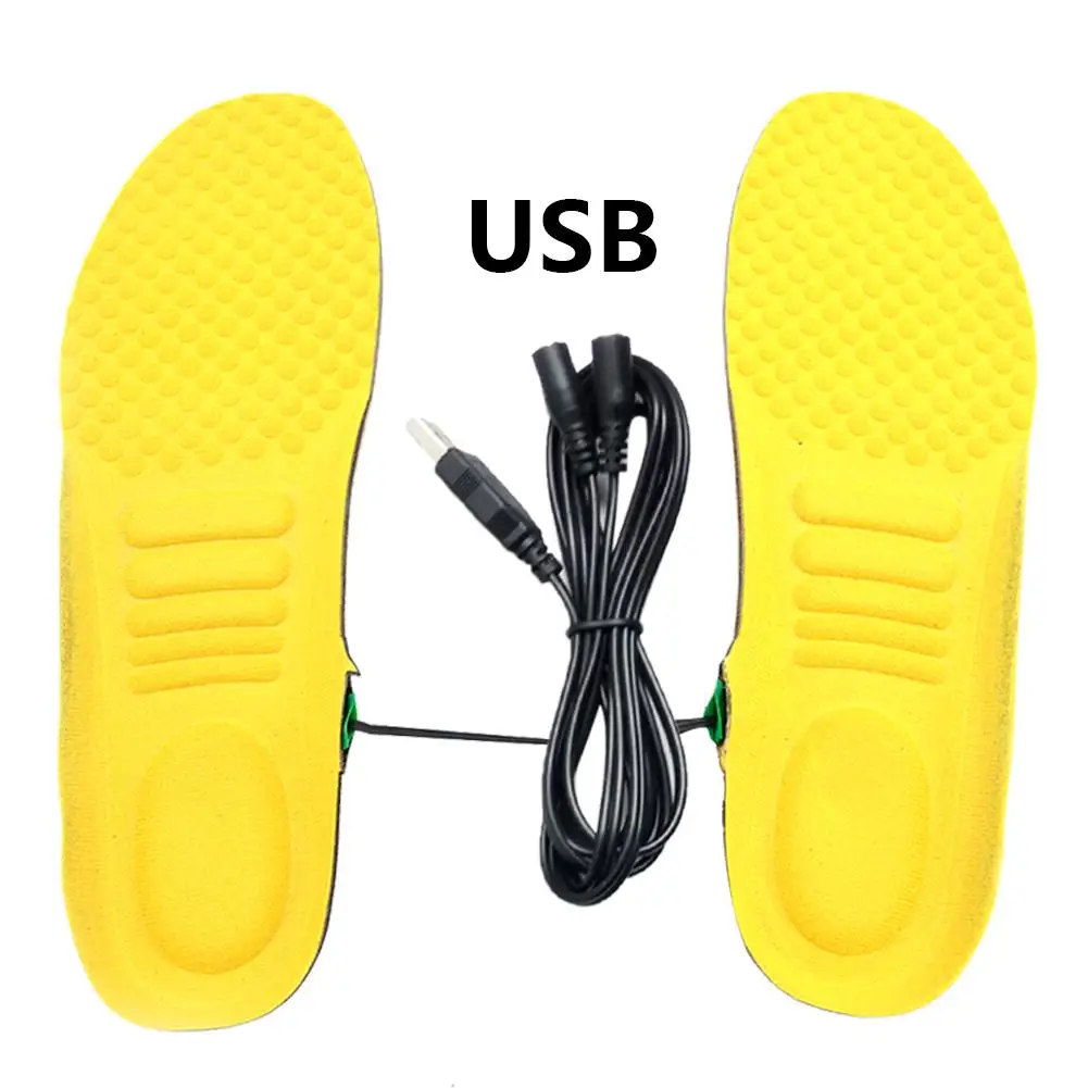 Стельки с подогревом, электрические подушечки, Зимние гетры для ног, USB перезаряжаемые ботинки, нагреватель для сохранения тепла ног, быстрая