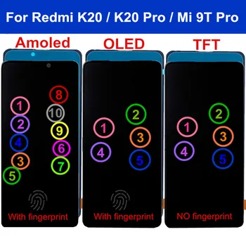 

Amoled/OLED/TFT Screen For Xiaomi mi 9t LCD screen mi 9t pro display Digitizer Assembly for redmi k20 lcd for k20 Pro LCD screen